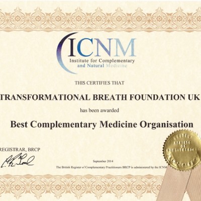 The UK's professional Transformational Breath® association wins award